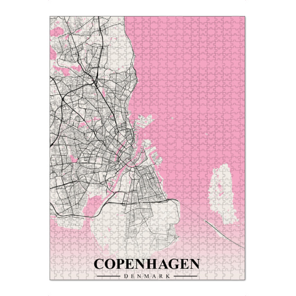 Puzzle Ravensburger "Kopenhagen Dänemark" artboxONE - Städte / København,Kartografie