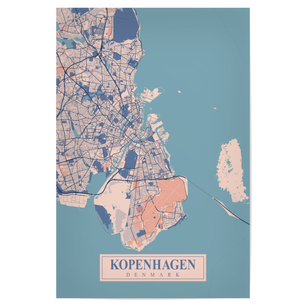 Poster 30x20 cm "København CityMap" artboxONE - Städte / København,Kartografie