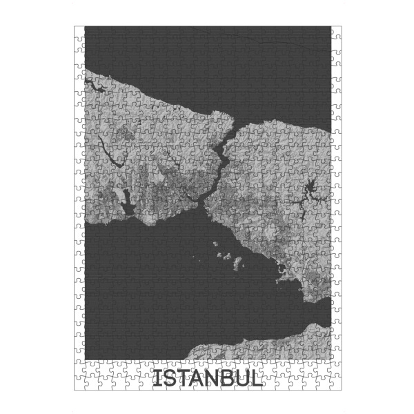 artboxONE Puzzle "Map von Istanbul" artboxONE - Schwarzweiß,Städte / Istanbul,Kartografie