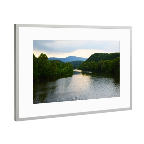 Poster mit Rahmen Silber "James River @ Virgina" artboxONE - Natur,Reise,Reise / Länder