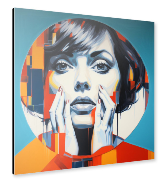 Alu-Dibond "REFLEXION DER FARBE ORANGE" 30x30 cm artboxONE