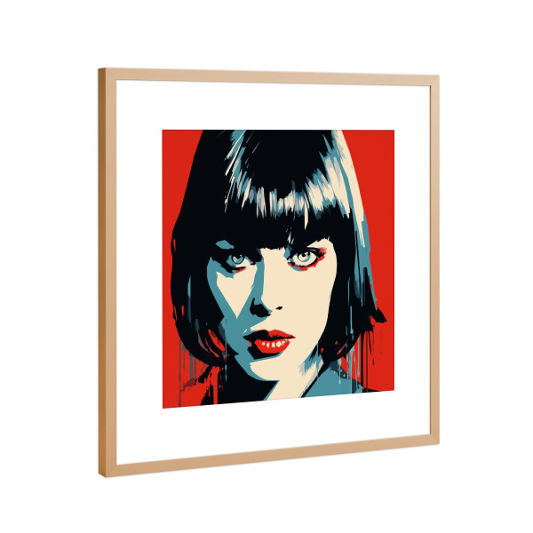 Poster mit Rahmen Kupfer "MIAS PULP VOGUE" artboxONE - Menschen,Musik,Fashion,Für Mama - Pulp fiction,Film,Film,Pop-art,Frau,Mia,Schönheit