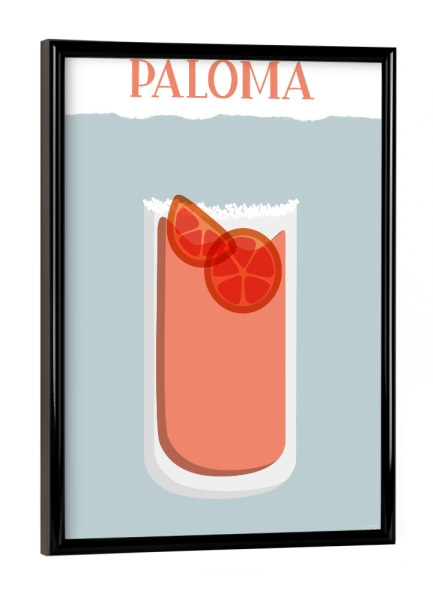 Poster mit schwarzem Rahmen "Paloma" artboxONE - Essen & Trinken / Alkohol - Paloma,Getränk,Alkohol,Cocktail