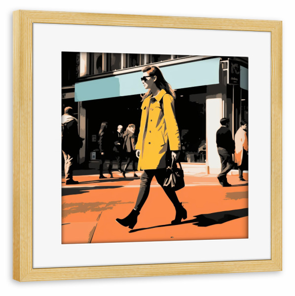 Poster mit Rahmen kiefer "SHOPPING IN ZUERICH" artboxONE - Reise,Menschen,Streetart,Städte / Zürich