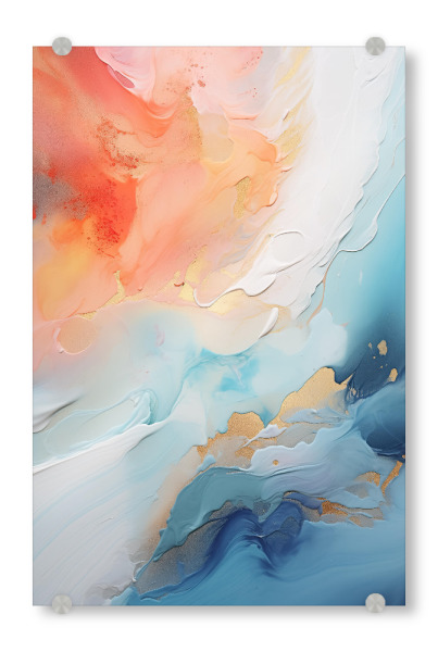 Acrylglasbild "Abstract desert city fluid shapes" artboxONE - Abstrakt