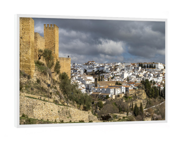 Poster mit weißem Rahmen "Ronda, Andalusien" artboxONE - Reise - Altstadt,Ronda,Andalusien,Spanien,Stadtmauer,Murallas de ronda