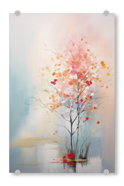 Acrylglasbild "Zarte Pastellbäume" artboxONE - Natur,Floral,Abstrakt