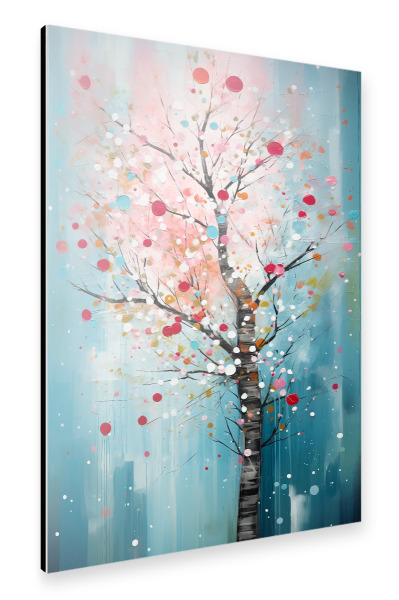 Alu-Dibond "Türkisfarbener Baum" 30x20 cm artboxONE