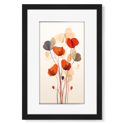 Zarte Blumen auf Beige