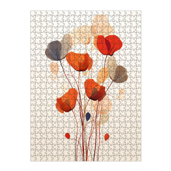 artboxONE Puzzle "Zarte Blumen auf Beige" artboxONE - Floral,Abstrakt,Liebe