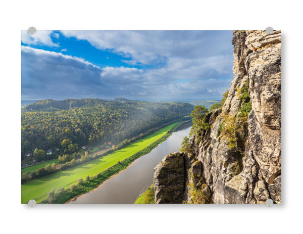 Acrylglasbild "Elbe und Sächsische Schweiz" artboxONE - Natur,Reise