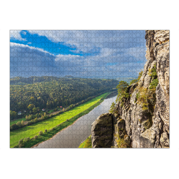 Puzzle Ravensburger "Elbe und Sächsische Schweiz" artboxONE - Natur,Reise