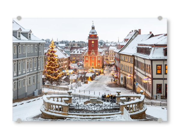 Acrylglasbild "Winterliches Gotha" artboxONE - Architektur