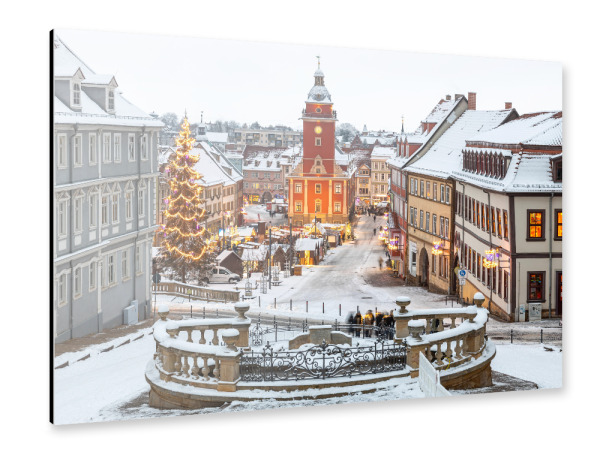 Alu-Dibond "Winterliches Gotha" 30x20 cm artboxONE