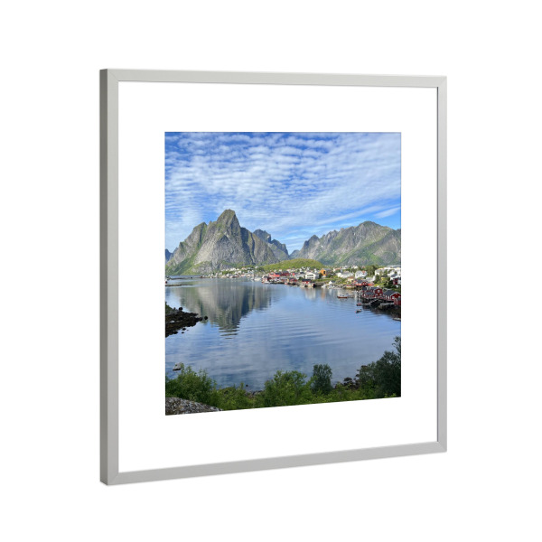 Poster mit Rahmen Silber "Lofoten Reine" artboxONE - Natur,Reise,Architektur,Reise / Strand und Meer