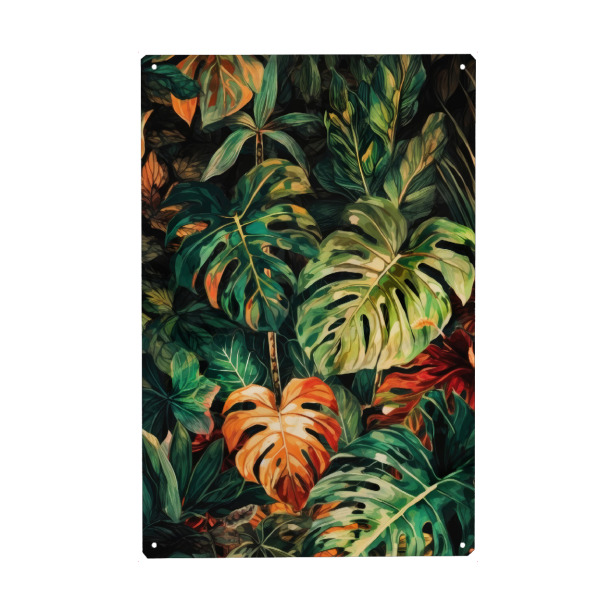 Metall Poster "Blumenblätter Kunst L" artboxONE - Natur,Floral - Natur,Blumen,Blumen,Botanisch,Blätter,Blatt,Blumen - Blechschild