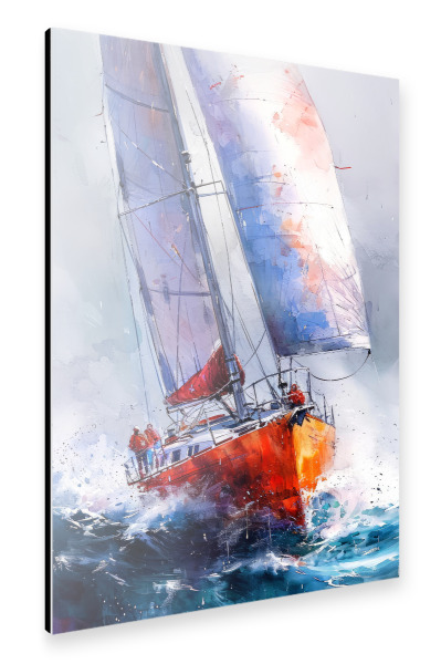 Alu-Dibond "Yacht-Rennboote H" 30x20 cm artboxONE