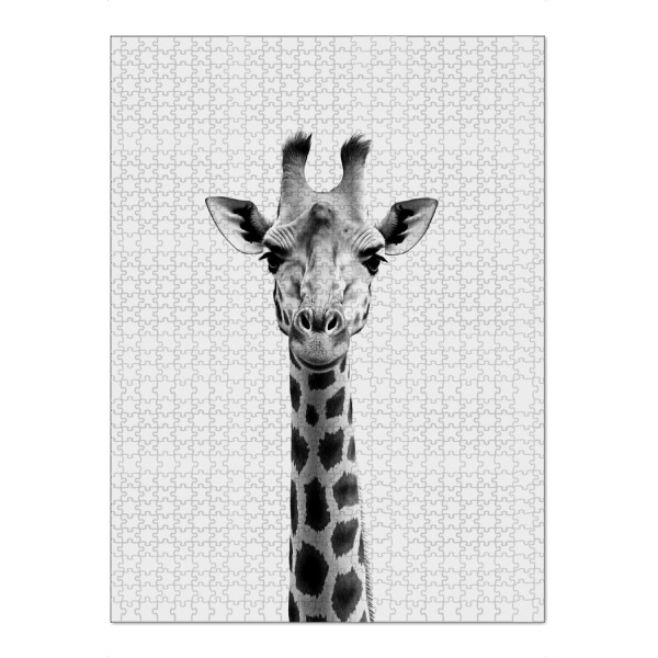 Puzzle Ravensburger "Giraffen-Minimalismus" artboxONE - Natur,Tiere,Schwarzweiß