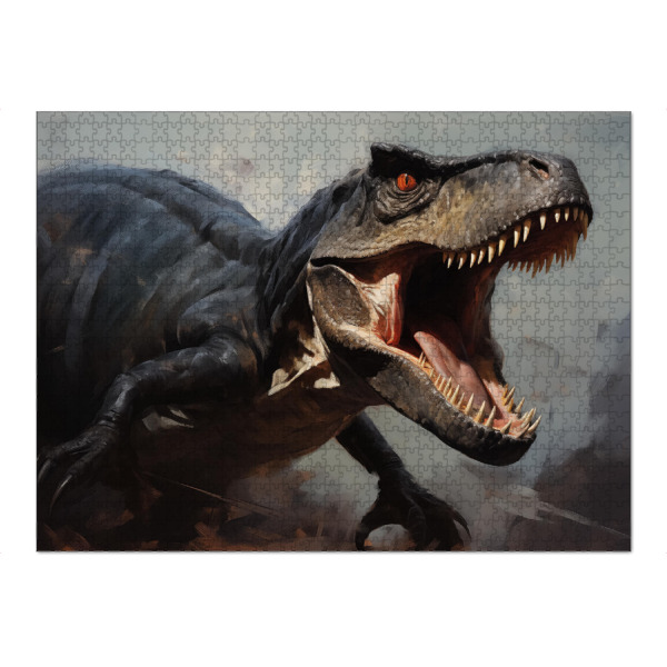 Puzzle Ravensburger "Allosaurus" artboxONE - Natur,Tiere - Allosaurus,Kunst,Groß,Leinwand,Dino,Dinosaurier,öl,Farbe,Gemälde,Rex - Bild allosaurus