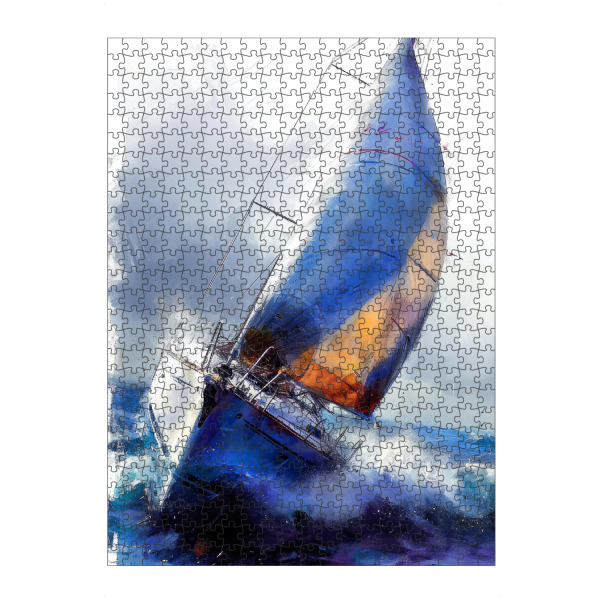 artboxONE Puzzle "Yacht-Rennboote F" artboxONE - Sport,Sport / Sommerspiele - Yacht,Rennen,Boote,Sport,Aquarell,Malerei - Bild yacht