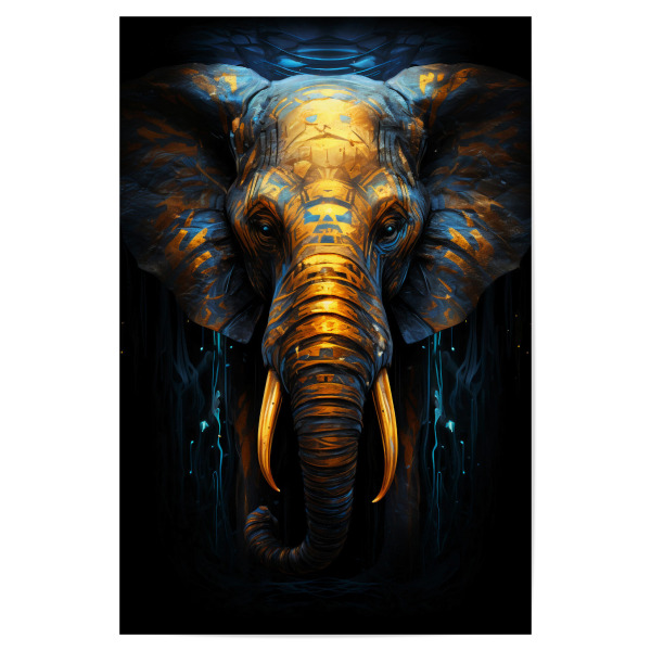 Poster 30x20 cm "Elephant Fantasy (matart)" artboxONE - Tiere - Elefant,Elefanten,Tier,Tiere,Natur,Afrika,Wild,Tierwelt,Abstrakt,Fantasie