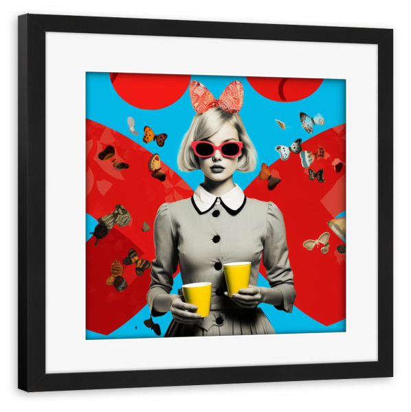 Poster mit Rahmen schwarz "GIRL FAIRY TALE" artboxONE - Abstrakt,Menschen,Fashion,Für Mama - Popart,Kunst,Märchen