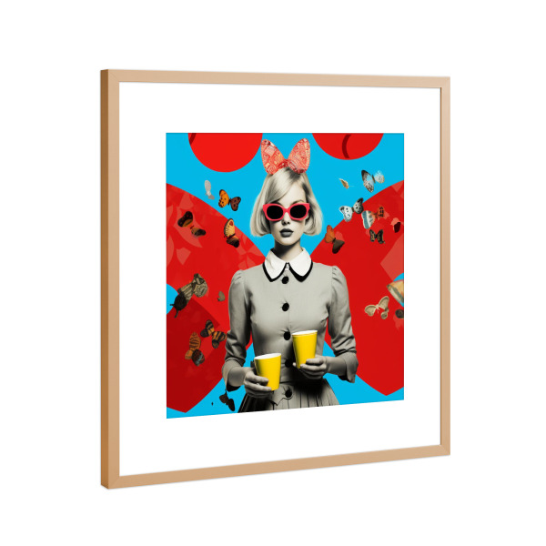 Poster mit Rahmen Kupfer "GIRL FAIRY TALE" artboxONE - Abstrakt,Menschen,Fashion,Für Mama - Popart,Kunst,Märchen