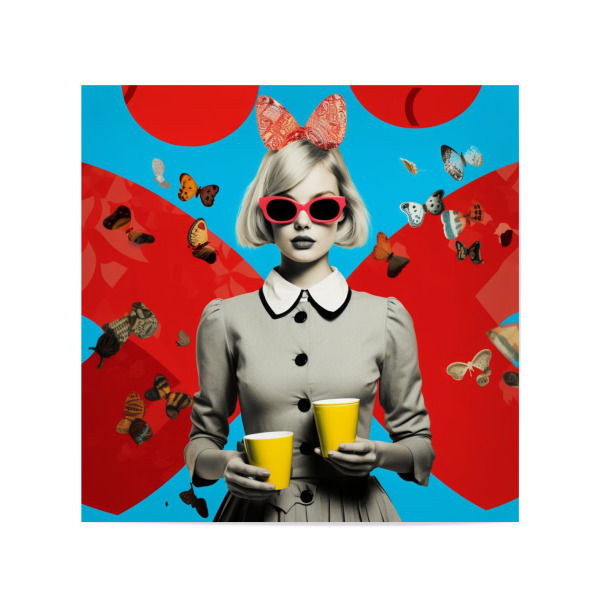 Poster 20x20 cm "GIRL FAIRY TALE" artboxONE - Abstrakt,Menschen,Fashion,Für Mama - Popart,Kunst,Märchen