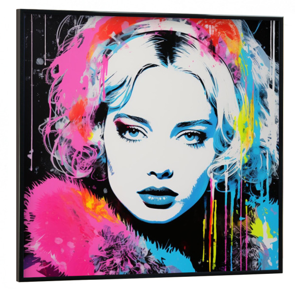 Poster mit schwarzem Rahmen 30x30 cm "EISKÖNIGIN" artboxONE - Menschen,Fashion,Für Mama - Eiskönigin,Eis,Königin,Eis,Frau,Kunst,Pop-art