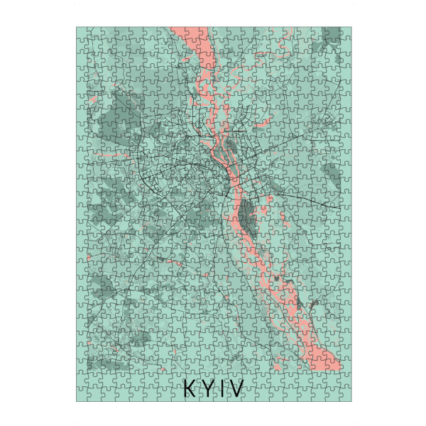 artboxONE Puzzle "Stadtplan von Kiev" artboxONE - Städte / Weitere,Kartografie