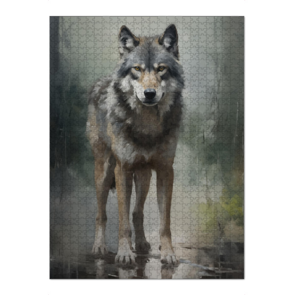 Puzzle Ravensburger "Großer grauer Wolf" artboxONE - Natur,Tiere