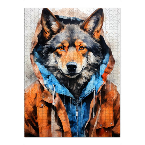 Puzzle Ravensburger "Wolf Tierkunst E" artboxONE - Tiere - Wolf,Wild,Tier,Tiere,Grafik,Illustration - Bild wolf