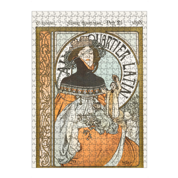 artboxONE Puzzle "Alfons Mucha - Quartier Latin" artboxONE - Floral,Menschen,Fashion