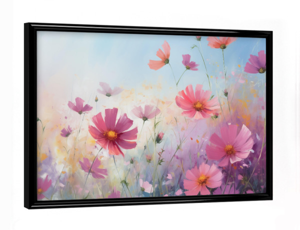 Poster mit schwarzem Rahmen "Ölgemälde - Gänseblümchen" artboxONE - Natur,Floral