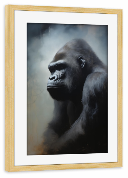 Poster mit Rahmen kiefer "Östlicher Gorilla" artboxONE - Natur,Tiere