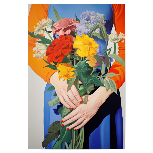 Poster "Blumengruß" artboxONE - Natur,Floral,Menschen