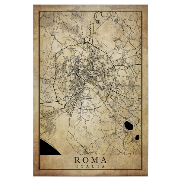 Poster "Roma Vintage City Map" artboxONE - Städte / Rom,Kartografie