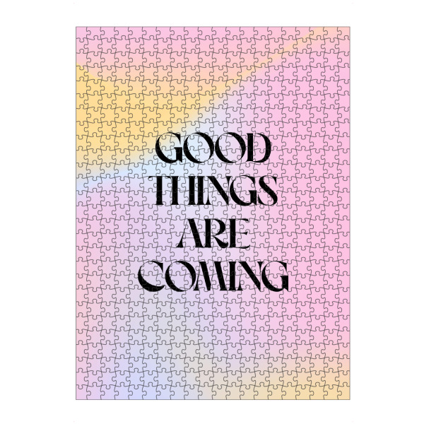 artboxONE Puzzle "Gute Dinge kommen Farbverlauf" artboxONE - Typografie,Abstrakt