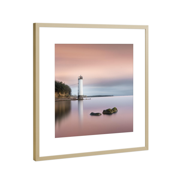 Poster mit Rahmen Gold "Maltzien Lighthouse" artboxONE - Natur,Architektur,Reise / Strand und Meer,Reise / Länder