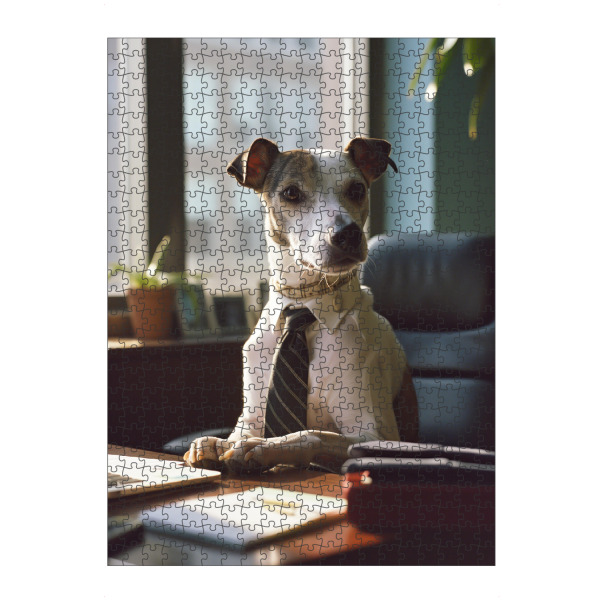 Puzzle Ravensburger "Foto eines Geschäftshundes" artboxONE - Tiere,Lustig