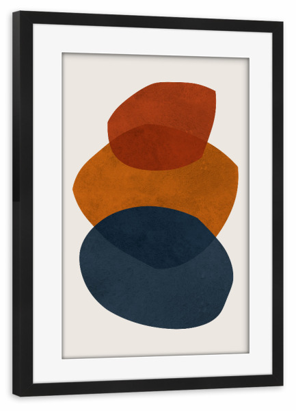 Poster mit Rahmen schwarz "Bunte Boho-Formen G" artboxONE - Abstrakt,Geometrie