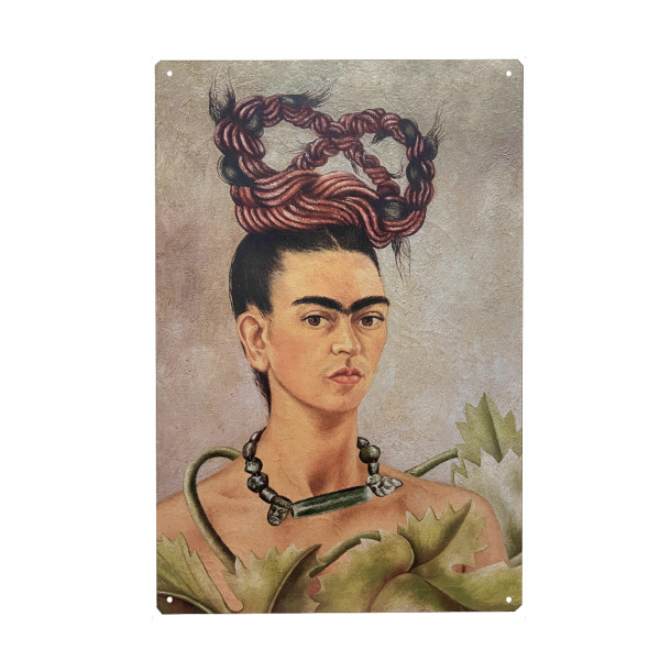 Holzbild "Frida's Zöpfe" artboxONE - Floral,Abstrakt,Menschen