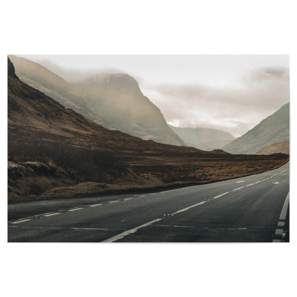 Poster 30x20 cm "Road through Scotland" artboxONE - Natur,Reise,Automobile,Reise / Länder