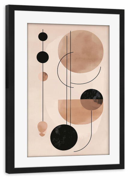 Poster mit Rahmen schwarz "Bohemian Formen" artboxONE - Abstrakt,Architektur,Geometrie