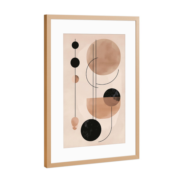 Poster mit Rahmen Kupfer "Bohemian Formen" artboxONE - Abstrakt,Architektur,Geometrie