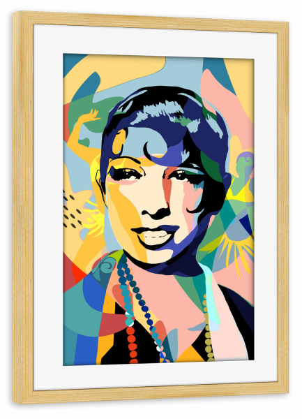 Poster mit Rahmen kiefer "The Black Pearl" artboxONE - Abstrakt