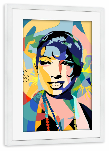 Poster mit Rahmen weiß "The Black Pearl" artboxONE - Abstrakt