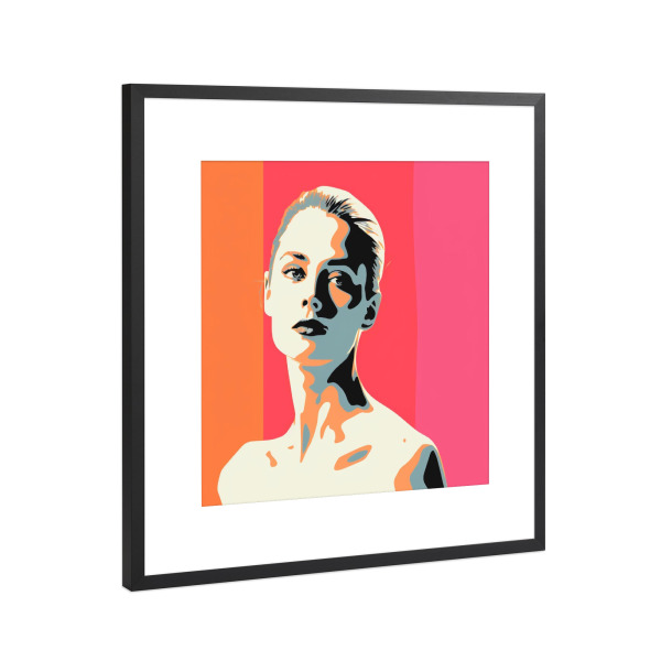 Poster mit Rahmen Schwarz (Metallic) "ROSA BALLERINA" artboxONE - Abstrakt,Menschen,Streetart