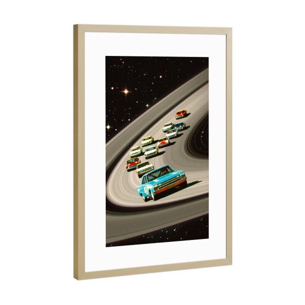 Poster mit Rahmen Gold "Saturn-Grand-Prix" artboxONE - Automobile,Für Papa,Galaxy