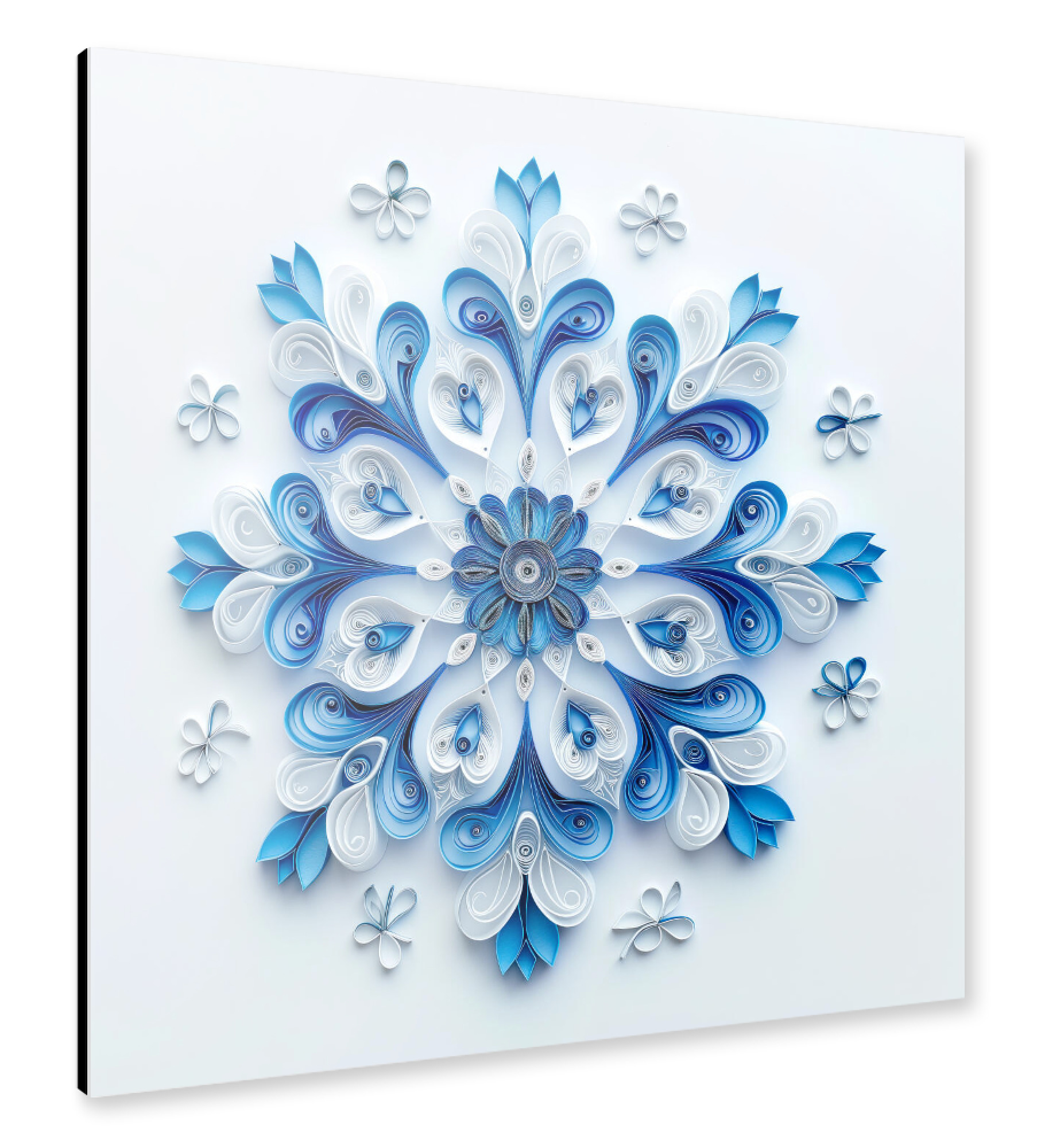 Alu-Dibond "Quilling-Schneeflocke aus Papier" 30x30 cm artboxONE